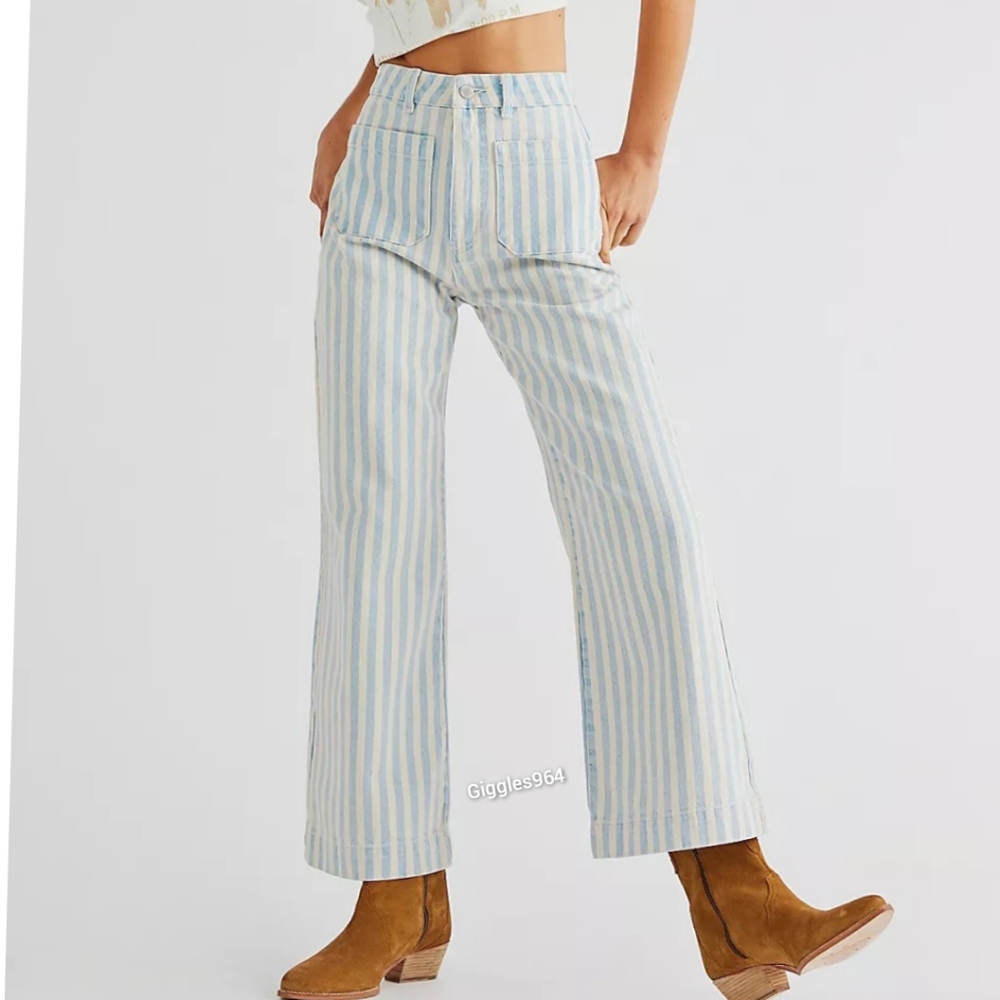 Rolla's Sailor Pants Jeans Sky Striped - Picture 2 of 5